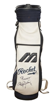 Roger Clemens Signed and Used Personal "Rocket" Golf Bag